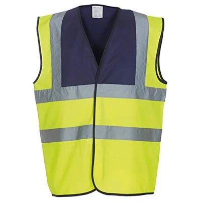 Image of Yoko Unisex Premium Hi Vis Waistcoat Vest / Jacket (L) (Hi Yellow/Black)