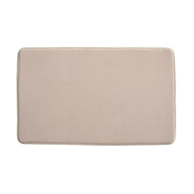 Image of Prism Luxury Bath Mat Extremely Thick Memory Foam Super Soft and Comfortable Ideal for Shower, Bathtub, Toilet Adds A Touch Of Style To Your Bathroom (50 x 80cm, Beige)