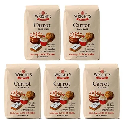 Image of Wright&#039;s Baking Carrot Cake Mix 500g (Pack of 5)