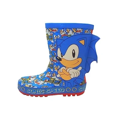 Image of Sonic The Hedgehog Boys Blue Rubber Rain Boots