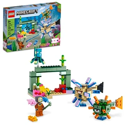 Image of LEGO Minecraft The Guardian Battle 21180 Building Kit; Underwater Adventure Playset; Great Gift for Kids Aged 8+ (255 Pieces)