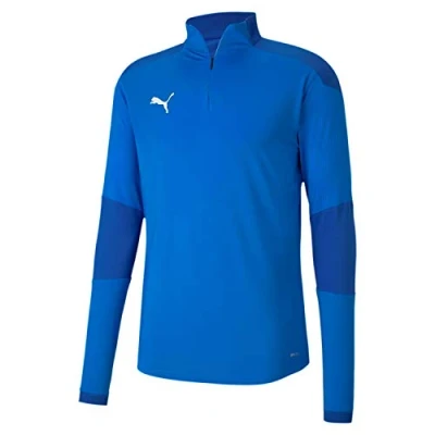Image of Puma Teamfinal 21 Training 1/4 Zip Top Pullover Red Chili Pepper, XXX Large