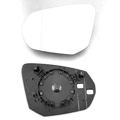 Image of Clip on Heated Base Wide angle Wing Mirror Glass fits Audi Q3 2018 to 2024 Left Passenger Side