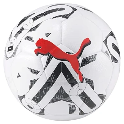 Image of PUMA Men&#039;s Balls Orbita 4 HYB FIFA Basic Football 5 White Black Red