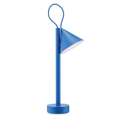 Image of Alessi Tsumiki ME01 DAZ, Magnetic Portable Lamp, Rechargeable Battery with USB C Cable, in Metal and Thermoplastic Resin, 3.5W 5V LED Light, Blue
