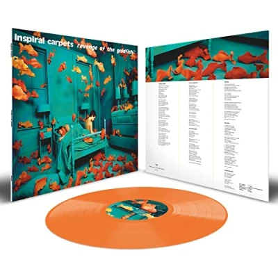 Image of Inspiral Carpets Revenge Of The Goldfish  Orange vinyl Sealed 2022 UK LP LDUNG19