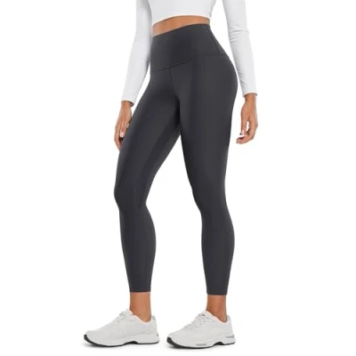Image of CRZ Yoga Women&#039;s Thermal Fleece Lined Leggings High Waist Winter Thick Pants 7/8 Warm Workout 25 Inches Mysterious Grey 14