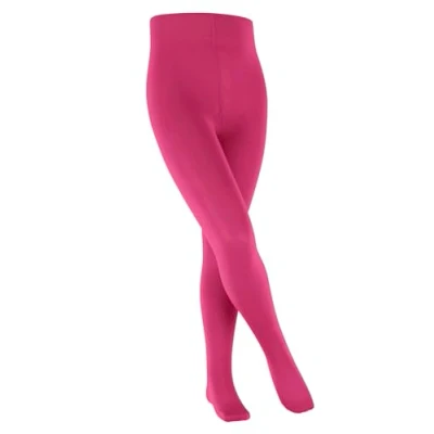Image of FALKE Unisex Kids Cotton Touch K Ti Opaque Plain 1 Pair Tights, Purple Fuchsia 8856, 12 2.5