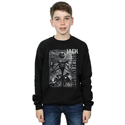 Image of Disney Boys Nightmare Before Christmas Festive Icons Sweatshirt 12 13 Years Black
