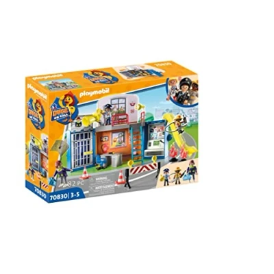 Image of Playmobil DUCK ON CALL 70830 Mobile Operations Centre, Portable Fold Out Case, Toy for Children Ages 3+