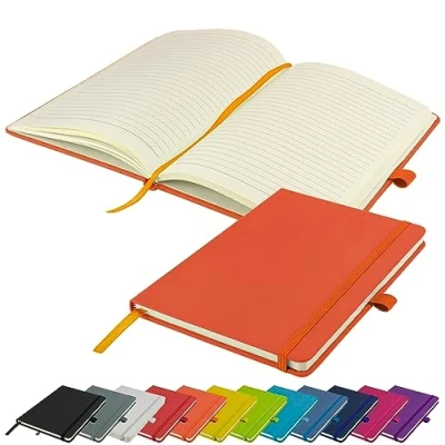 Image of SAVVY BEE A5 Notebook Writing Pad New Lined Hardback Journal Notepad Notes Diary (Orange)