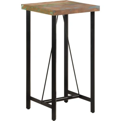 Image of vidaXL Bar Table 55x55x107 cm Solid Wood Reclaimed and Iron