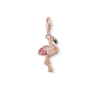 Image of Thomas Sabo Women Charm Pendant Flamingo Club 925 Sterling Silver 1518 384 10