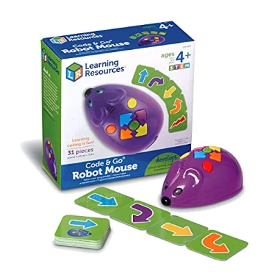 Image of Learning Resources Code &amp; Go Robot Mouse 31 Pieces, Ages 4+, Coding STEM Toys, Screen Free Toys for Kids,Back to School Gifts, Toy