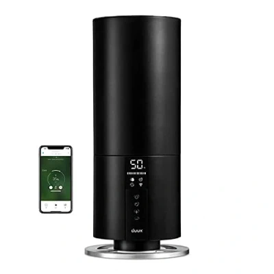 Image of Duux Beam Mini Quiet Air Humidifier Ultrasonic for Home/Bedroom Steam Production 350ml / h 20h Use Integrated Remote Control Black