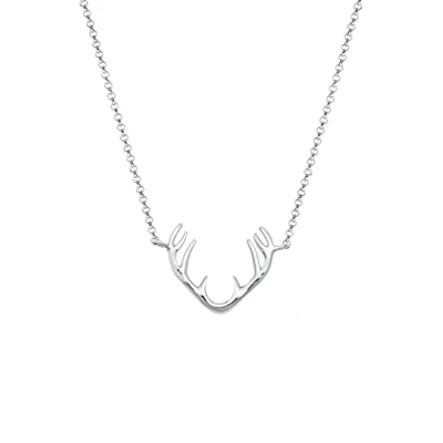 Image of Elli Necklace Ladies Reindeer Antler Pendant in 925 Sterling Silver