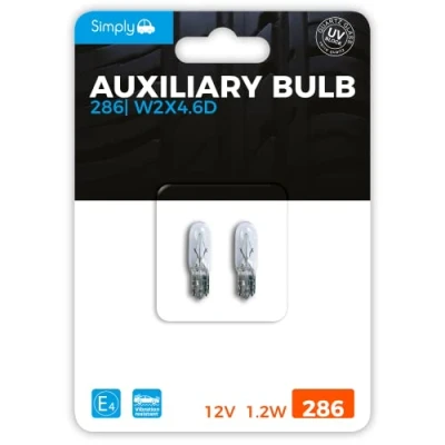 Image of 117x Simply S286BL 12V 1.2W Miniwedge Blister Bulb