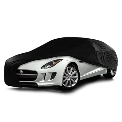 Image of Cosmos Indoor Car Cover compatible with main Coupé models, Elastic, Breathable and Dustproof Fabric, Soft Lining, Snug Fit, Black
