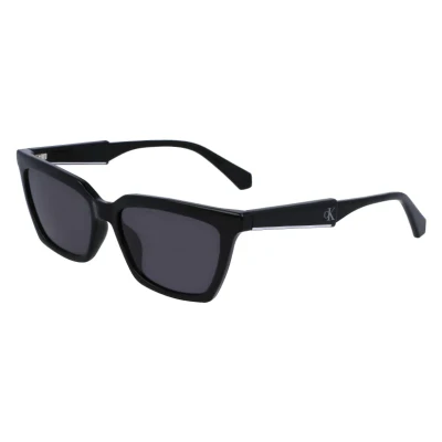 Image of Calvin Klein Jeans Women&#039;s Sunglasses CKJ23606S Black with Solid Grey Lens