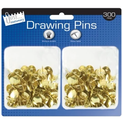Image of Just stationery pins, Gold, One Size