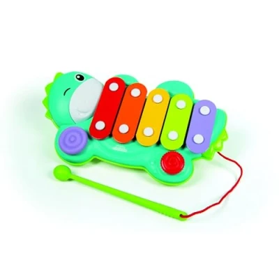 Image of Clementoni 17263 Xylodino xylophone for Kids from 18 Months and Older Musical Instruments Educational Sound Toy, Multi Coloured, 3