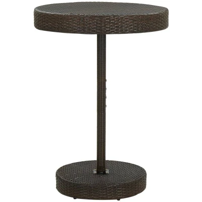 Image of vidaXL Garden Table Brown 75.5x106 cm Poly Rattan