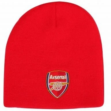 Image of Official Arsenal FC (Premier League) Crest Beanie Hat (Adults)