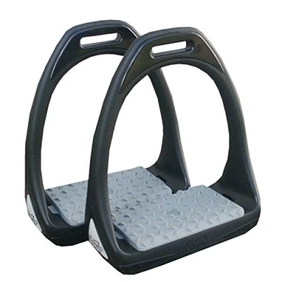 Image of Reitsport Amesbichler Compositi Reflex Plastic Stirrups with Flexible Wide Tread Black / Grey