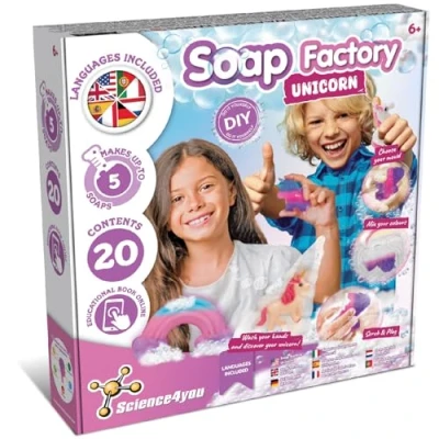 Image of Science4you Unicorn Lab Soap Making Kit for Kids Age 8+ Make Your Own Soaps with Toys Inside, Glow in The Dark Craft Kits Kids, Arts and Crafts Gift Girls &amp; Boys 6 7 8 9+