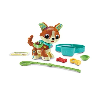 Image of VTech Let&#039;s Go Action Pup Interactive Pretend Play Puppy with Colours &amp; Numbers Suitable for Ages 18 36 Months, English Version