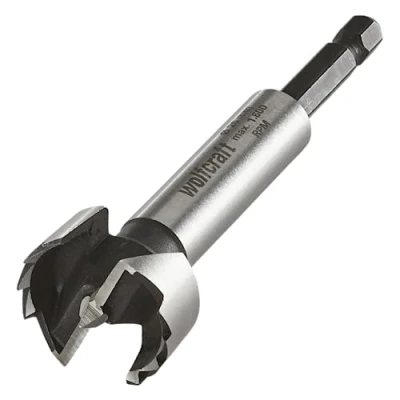 Image of wolfcraft Forstner Drill Bit, Hexagon Shank, Ø 26 mm I 3309000 For drilling in wood, with and without depth limit