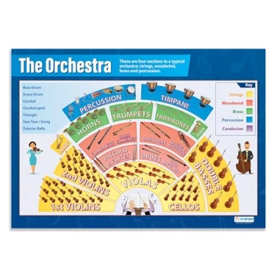 Image of The Orchestra Music Poster EXTRA LARGE A1 (850mm x 594mm) Gloss Paper Secondary School Wall Charts by Daydream Education