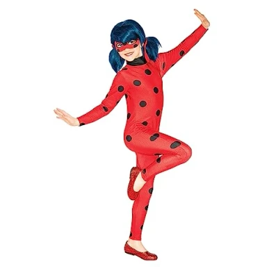 Image of Rubie&#039;s 3001349 10000 Miraculous Ladybug Fancy Dress, Girls, Multicolour, 9 10