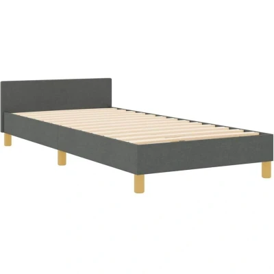 Image of vidaXL Bed Frame Dark Grey 100x200 cm Fabric