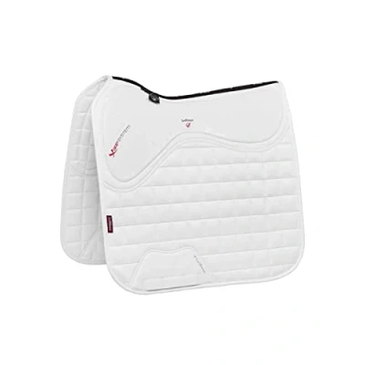 Image of LeMieux Dressage X Grip Silicone Square Saddle Pad Pads for Horses Equestrian Riding Equipment and Accessories (White Large)