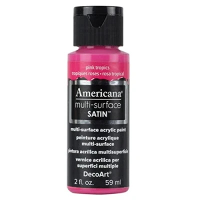 Image of Deco Art CLDA561 2OZ Americana Multi Surface Satin Acrylic Paint, Pink Tropics, Paper, 0.1 x cm, 2 oz
