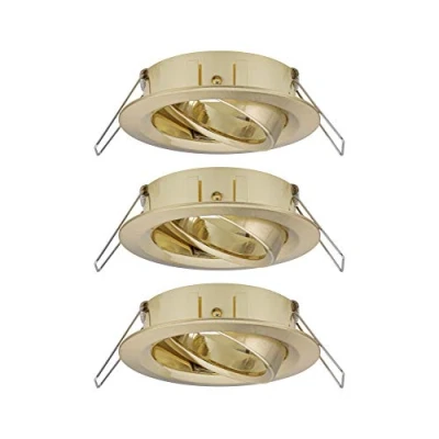 Image of Paulmann 92489 Choose luminaire spot swivelling max. 3x10 watt Ceiling Spotlight Brushed Brass recessed lamp Aluminium