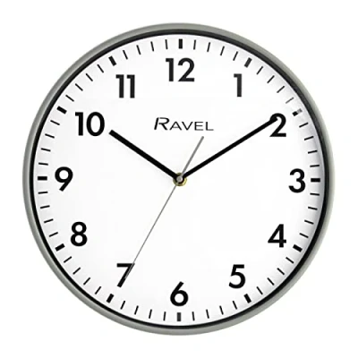 Image of Ravel Modern 30cm Office and Kitchen Wall Clock Analogue Quartz RWC.30.13 Grey