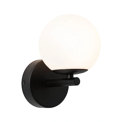 Image of Paulmann Gove LED wall lamp IP44 1 bulb up black