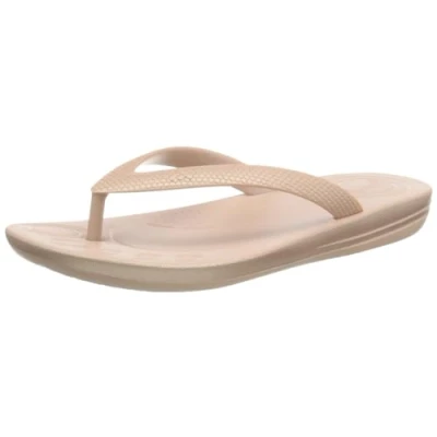 Image of Fitflop Kids Iqushion Flip Flop Pearlised, Rose Gold, 2 UK