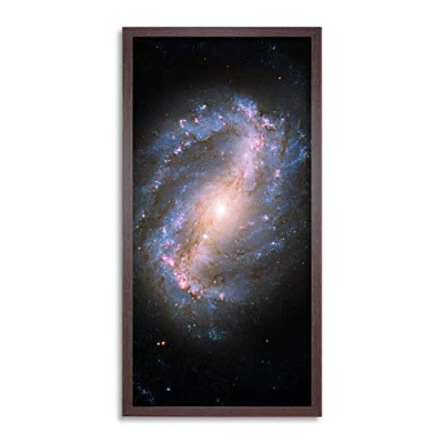 Image of Wee Blue Coo Galaxy NGC6217 Spiral Ursa Minor Space Universe Long Panel Framed Wall Art Print