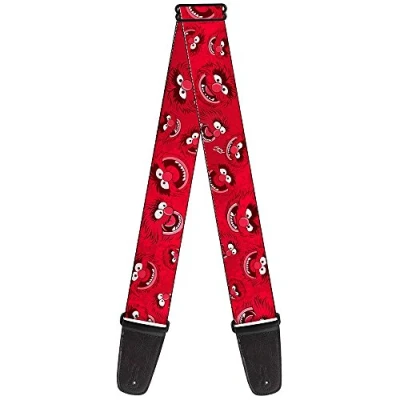 Image of Buckle Down GS WDY114 Guitar Strap Animal Expressions Scattered Reds 2&quot; Wide 29 54&quot; Length