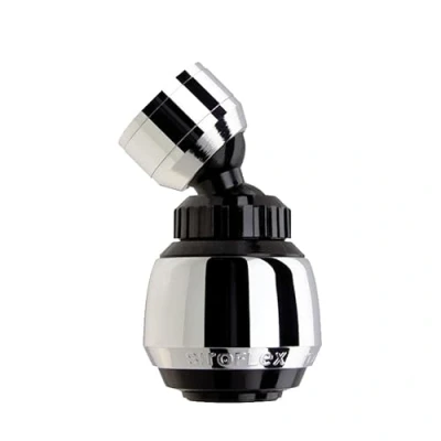 Image of Siroflex 2505/5S Sirius Aerator Shower Faucet Kitchen Made in Italy Chrome Black Tap with Swivel for Water Saving Faucets and Filter