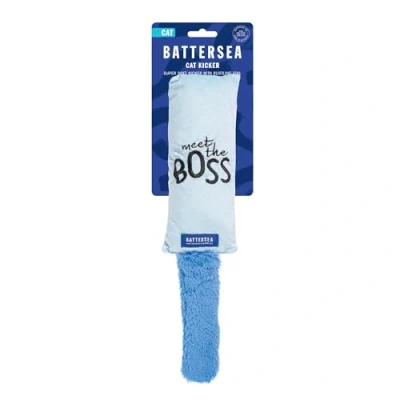 Image of Rosewood Battersea Blue Cat Kicker, Catnip Toy, for Cats and Kittens, Blue, 9cm x 41cm All Breed Sizes