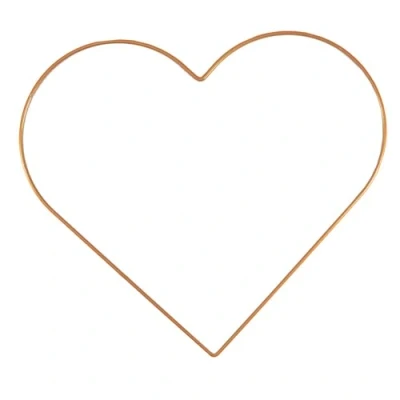 Image of Vaessen Creative Heart Shaped Metal Crafts, Gold, Ø 32 cm or 12.6 in Diameter, 3 mm Thick, Dream Catcher Hoop, Wreath Ring for Romantic Macrame Wall Hanging, Crochet, Boho Wedding Decorations