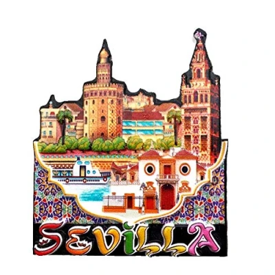 Image of Weekino Sevilla Spain Fridge Magnet 3D Resin Handmade Craft Tourist Travel City Souvenir Collection Refrigerator Sticker
