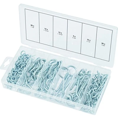 Image of KS Tools Assortment of Clip Bolts and Eye 151 Parts In A Plastic Case