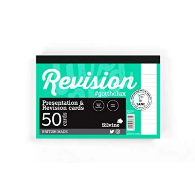 Image of Luxpad A6 Gluebound Revision &amp; Presentation Cards White. 50 Lined Per Pad (6x4&quot;)