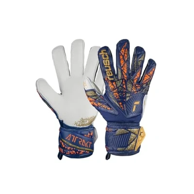 Image of Reusch Attrakt Grip Goalkeeper Gloves for Adults with Expanse Cut and Outstanding