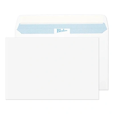 Image of Blake Premium Office 152 x 229 mm 120 gsm American Size 1 Peel and Seal Wallet Envelopes (39115) Ultra White Wove Pack of 500